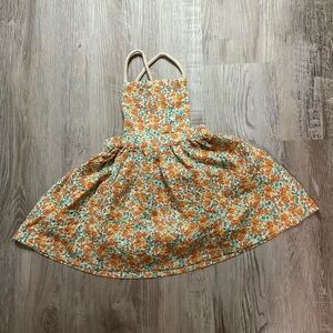 ZARA 3/4 HSA Floral pinafore dress